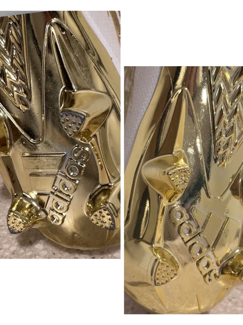 Adidas Adizero White Metallic Gold Primeknit Football Cleats Men's US 11.5